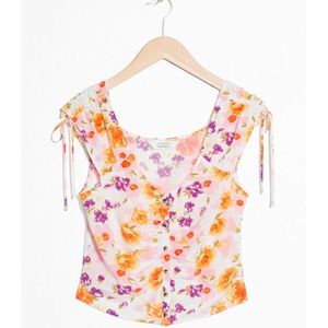 & other stories scoop back floral tank
